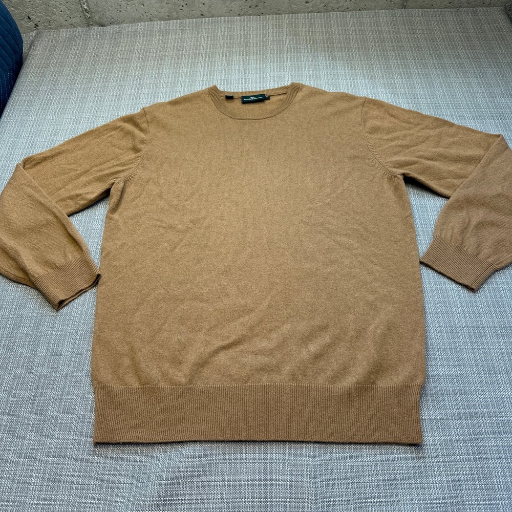 Rodd & Gunn Sweater Mens XL Brown Wool Cashmere Blend Crewneck Luxury Pullover